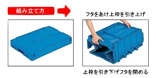 折りたたみコンテナ組み立て方